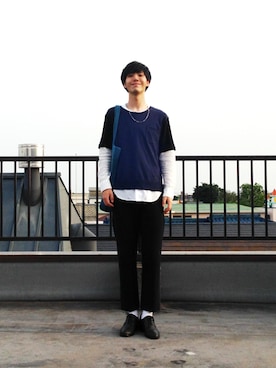 「nonnative（ノンネイティブ）のアイテム（ニット/セーター）」を使った、ゆりこさん（メンズ・172cm）の春コーディネート