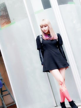 「FIG&VIPER（フィグアンドバイパー）のアイテム（ワンピース）」を使った、戸嶋あさみさん（レディース・164cm）の冬コーディネート