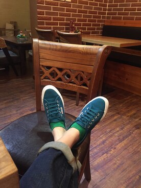 「SUPERGA（スペルガ）のアイテム（シューズ）」を使った、Joycechien さん（レディース・162cm）の冬コーディネート