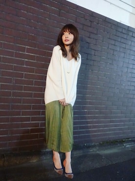 西川 瑞希さん（レディース・157cm）の秋コーディネート