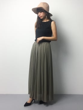 「ハットコーデ」｜erikoさん（レディース・152cm）の夏コーディネート