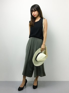 「EGOIST（エゴイスト）のアイテム（タンクトップ）」を使った、erikoさん（レディース・152cm）の夏コーディネート