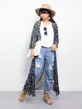 「H.A.K（ハク）のアイテム（バッグ）」を使った、erikoさん（レディース・152cm）の夏コーディネート