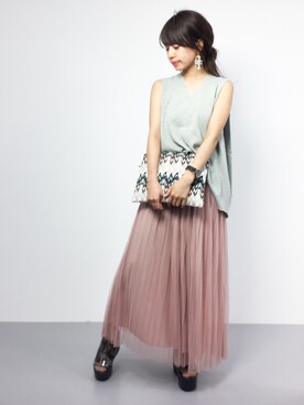 「No6（ナンバーシックス）のアイテム」を使った、erikoさん（レディース・152cm）の夏コーディネート