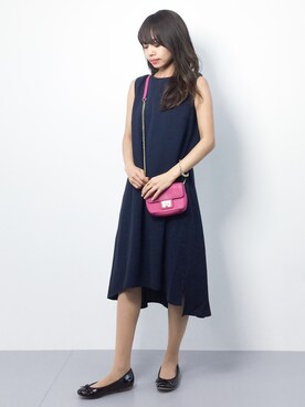 「Aラインワンピース」｜erikoさん（レディース・152cm）の夏コーディネート