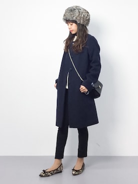 「Cheek（チーク）のアイテム（その他アウター）」を使った、erikoさん（レディース・152cm）の秋コーディネート