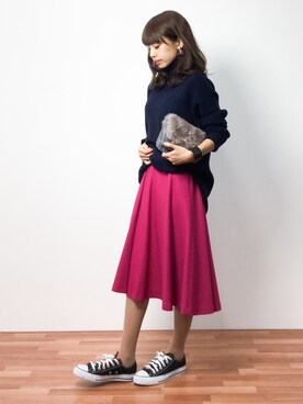 erikoさん（レディース・152cm）の冬コーディネート