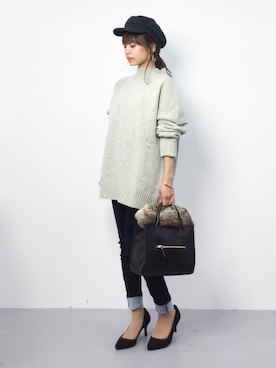 erikoさん（レディース・152cm）の冬コーディネート