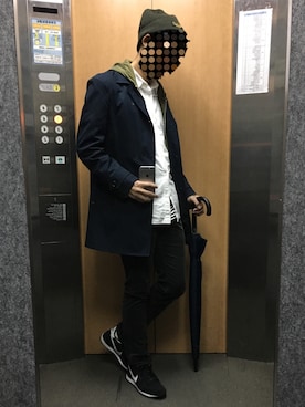 「marka（マーカ）のアイテム（帽子）」を使った、うずしおさん（メンズ・175cm）の秋コーディネート