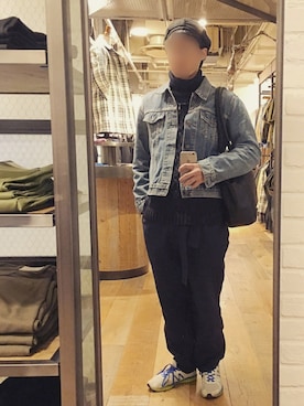 「markaware（マーカウェア）のアイテム（チノパンツ）」を使った、うずしおさん（メンズ・175cm）の冬コーディネート