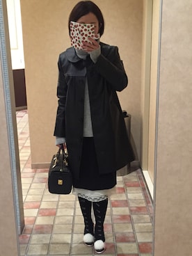 「FENDI」｜「アイテム（その他アウター）」を使った、ふくまるさん（レディース・153cm）の冬コーディネート