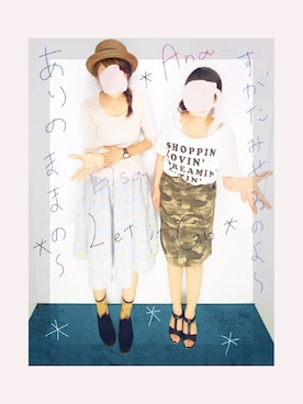 「B.L.U.E（ビーエルユーイー）のアイテム（スカート）」を使った、はるさんさん（レディース・168cm）の夏コーディネート