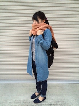 「Laundry（ランドリー）のアイテム（バッグ）」を使った、reinaさん（レディース・153cm）の秋コーディネート