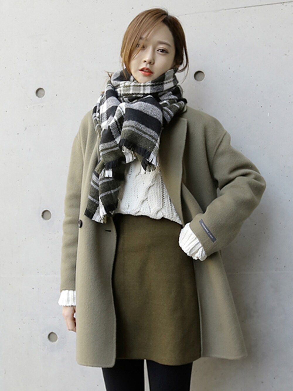 minsshopさんの「バウムプレッツェルニット（4color）（minsshop）」を使ったコーディネートの1枚目の写真