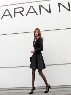 「minsshop（ミンスショップ）のアイテム（トレンチコート）」を使った、minsshopさん（レディース・165cm）の冬コーディネート