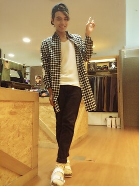 Zhan Rongさん(メンズ・170cm)の夏コーディネート