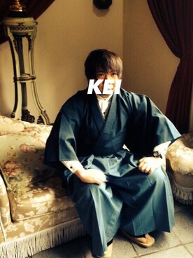 Kei使用「RAGEBLUE（明治村にて夏目漱石。
チェスターコート）」的時尚穿搭