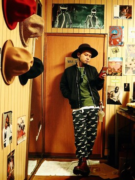 「Quash（クアッシュ）のアイテム」を使った、MUNEMASAさん（メンズ・160cm）の冬コーディネート