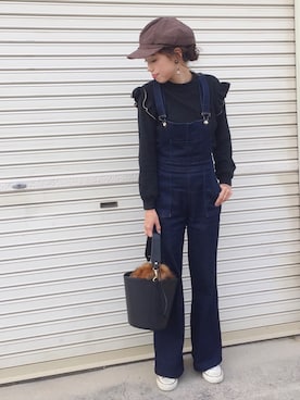 「CONVERSE（コンバース）のconverse（コンバース） ALL STAR OX（オールスターOX）（スニーカー）」を使った、iori0319さん（レディース・161cm）の冬コーディネート