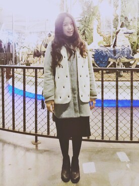 「Gozo（ゴソ）のアイテム（ジャケット/アウター）」を使った、Chyelinさん（レディース・155cm）の冬コーディネート
