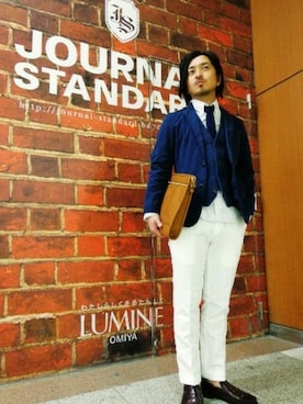 「Journal Standard TRISECT（トライセクト）のアイテム（フォーマルスーツ/小物）」を使った、JOURNAL STANDARD ルミネ大宮店 スタッフ Aさん（メンズ・171cm）の春コーディネート