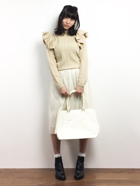 「ANOTHER BRANCH（アナザーブランチ）のアイテム（バッグ）」を使った、Mirei❤︎さん（レディース・162cm）の冬コーディネート