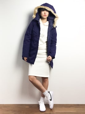 「PUMA（プーマ）のアイテム（ジャケット/アウター）」を使った、Mirei❤︎さん（レディース・162cm）の冬コーディネート