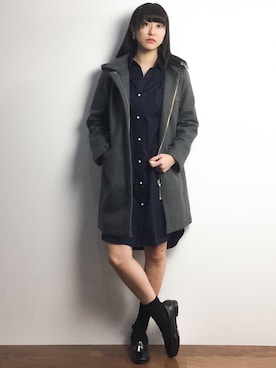 「LBC（エルビーシー）のアイテム（その他アウター）」を使った、Mirei❤︎さん（レディース・162cm）の冬コーディネート