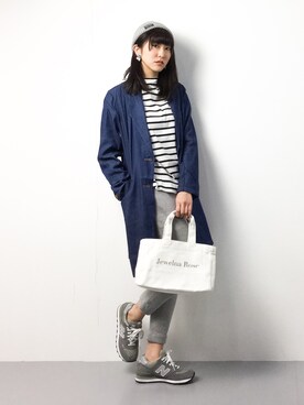 「ゆるカジ」｜「アイテム（チェスターコート）」を使った、Mirei❤︎さん（レディース・162cm）の冬コーディネート