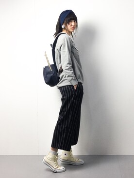 「ゆるカジ」｜「アイテム（スウェット）」を使った、Mirei❤︎さん（レディース・162cm）の冬コーディネート