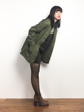 「JEANASIS（ジーナシス）のアイテム（カバーオール）」を使った、Mirei❤︎さん（レディース・162cm）の冬コーディネート