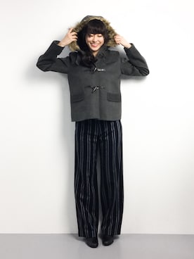 「OLIVE des OLIVE（オリーブデオリーブ）のアイテム（ダッフルコート）」を使った、Mirei❤︎さん（レディース・162cm）の冬コーディネート
