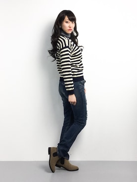 「SISLEY（シスレー）のアイテム（ニット/セーター）」を使った、Mirei❤︎さん（レディース・162cm）の冬コーディネート