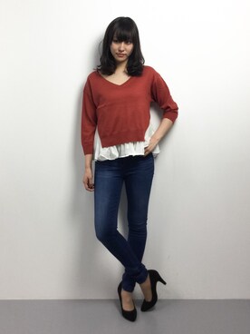 「YEVS（イーブス）のアイテム」を使った、Mirei❤︎さん（レディース・162cm）の冬コーディネート