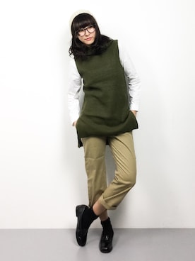 「YEVS（イーブス）のアイテム」を使った、Mirei❤︎さん（レディース・162cm）の冬コーディネート