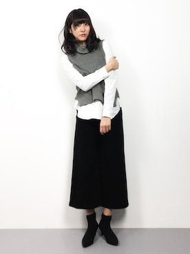 「YEVS（イーブス）のアイテム」を使った、Mirei❤︎さん（レディース・162cm）の冬コーディネート