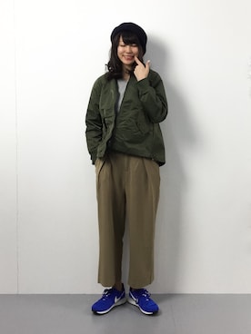 「Ray BEAMS（レイビームス）のアイテム（MA-1）」を使った、Mirei❤︎さん（レディース・162cm）の冬コーディネート