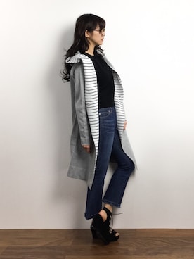 「qualite（カリテ）のアイテム（その他アウター）」を使った、Mirei❤︎さん（レディース・162cm）の冬コーディネート