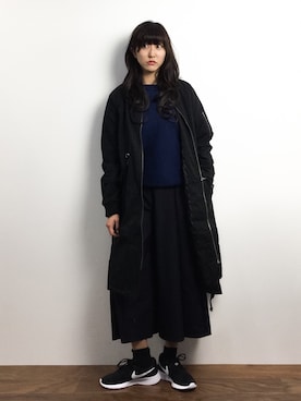 「SPIRALGIRL（スパイラルガール）のアイテム（その他アウター）」を使った、Mirei❤︎さん（レディース・162cm）の冬コーディネート