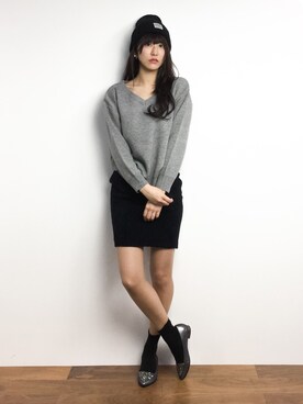 「チャイハネ（チャイハネ）のアイテム（ニットキャップ/ビーニー）」を使った、Mirei❤︎さん（レディース・162cm）の春コーディネート