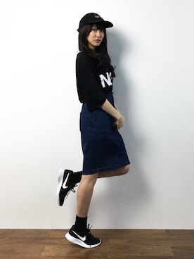 「PLAIN CLOTHING（プレーンクロージング）のアイテム（スカート）」を使った、Mirei❤︎さん（レディース・162cm）の春コーディネート