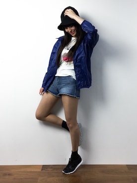 「にゃー（ニャー）のアイテム（ジャケット/アウター）」を使った、Mirei❤︎さん（レディース・162cm）の春コーディネート