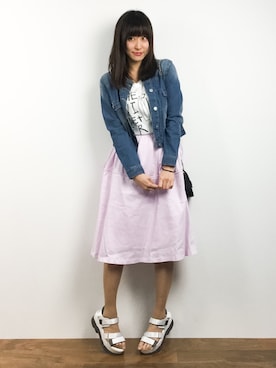 「夢展望（ユメテンボウ）のアイテム（ジャケット/アウター）」を使った、Mirei❤︎さん（レディース・162cm）の春コーディネート