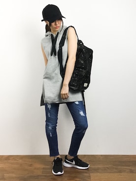 「flameのアイテム」を使った、Mirei❤︎さん（レディース・162cm）の春コーディネート