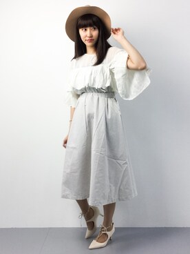 「ILIMA（イリマ）のアイテム（パンプス）」を使った、Mirei❤︎さん（レディース・162cm）の春コーディネート