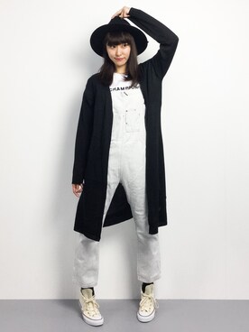 「Johnbull Private labo（ジョンブルプライベートラボ）のアイテム（オールインワン・サロペット）」を使った、Mirei❤︎さん（レディース・162cm）の春コーディネート