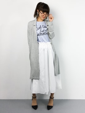 「TIENS ecoute（ティアンエクート）のアイテム（その他アウター）」を使った、Mirei❤︎さん（レディース・162cm）の春コーディネート