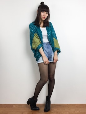 「チャイハネ（チャイハネ）のアイテム（カーディガン/ボレロ）」を使った、Mirei❤︎さん（レディース・162cm）の春コーディネート