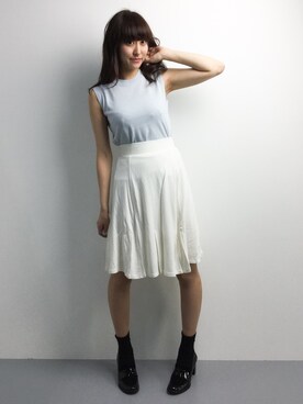 「PLAIN CLOTHING（プレーンクロージング）のアイテム（スカート）」を使った、Mirei❤︎さん（レディース・162cm）の春コーディネート