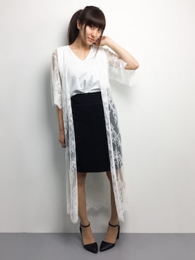 「L.H.P（エルエイチピー）のアイテム（カーディガン/ボレロ）」を使った、Mirei❤︎さん（レディース・162cm）の春コーディネート